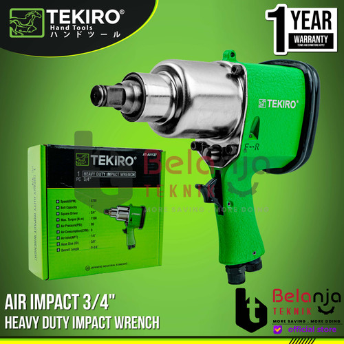 [EZM.3505600] Tekiro Mesin Buka Baut Angin 3/4 Inch Air Impact AT-1127 Heavy Duty