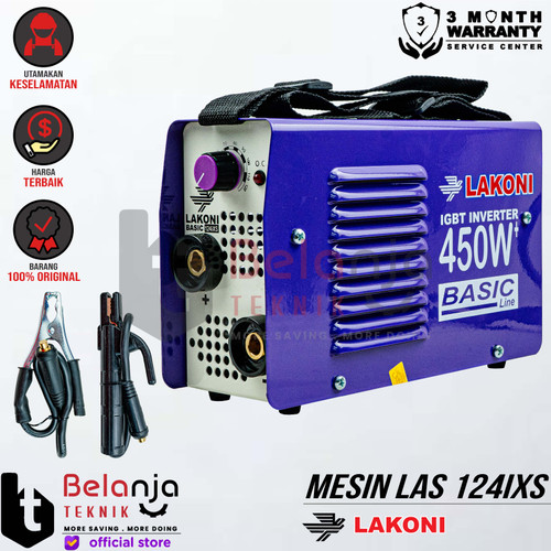 [EZM.3505652] Lakoni Mesin Travo Las Basic 124iXS 450 Watt Welding Las Trafo 120 A
