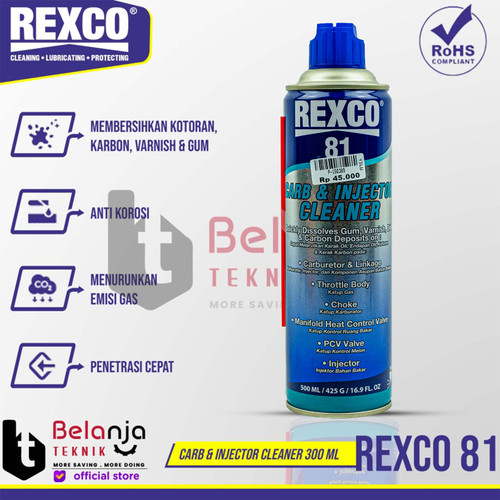 [EZM.3505677] Rexco 81 Pelumas Pembersih Karburator dan Injektor Cleaner 500 ML