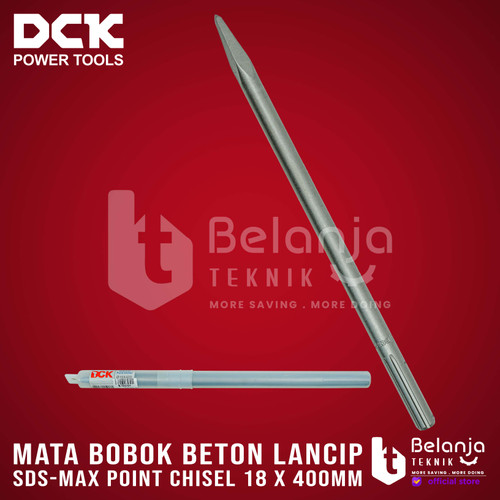 [EZM.3505727] DCK Mata Bobok Lancip SDS Max 18 x 400mm Point Chisel Lancip 18X400 MM