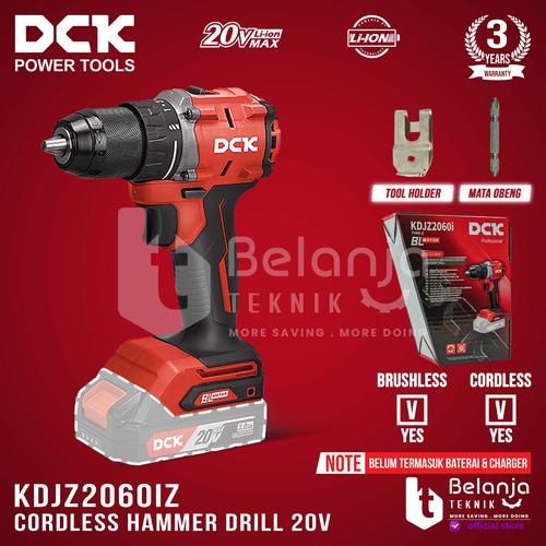 [EZM.3505740] DCK Cordless Hammer Drill KDJZ2060iZ 20V Bor Impact Baterai Unit Only