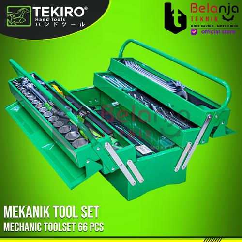 [EZM.3505824] Tekiro Mekanik Tool Set 66 Pcs Mechanic Toolset Toolkit Alat Perkakas
