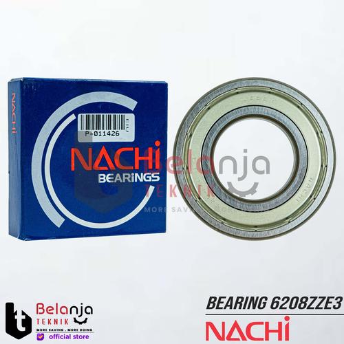 [EZM.3505883] Nachi Bearing 6208ZZE3 Laher Ball Bearing Klaher Tutup Besi 6208 ZZ