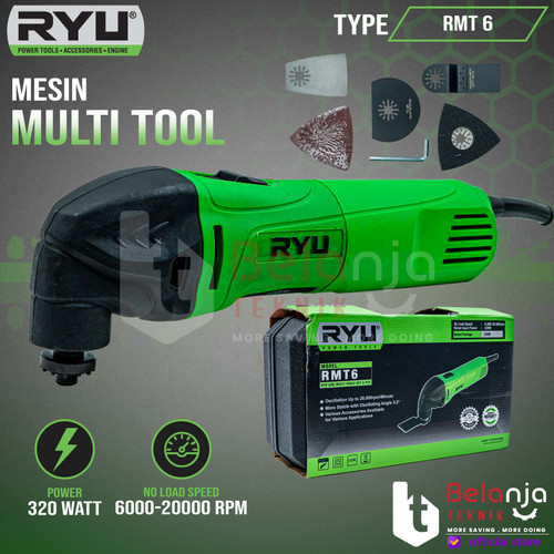 [EZM.3505889] Ryu Mesin Oskilasi MultiGuna RMT 6 Cutter Oscillating Grinder 320 Watt
