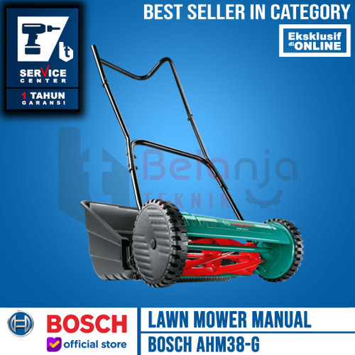 [EZM.3505894] Bosch Mesin Potong Rumput Dorong Manual AHM 38-G Lawn Mover AHM38-G
