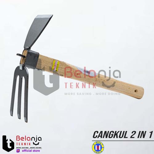 [EZM.3505899] Cmart Cangkul Pacul Garpu Mini Serbaguna Garukan Kebun Taman Mini 2in1