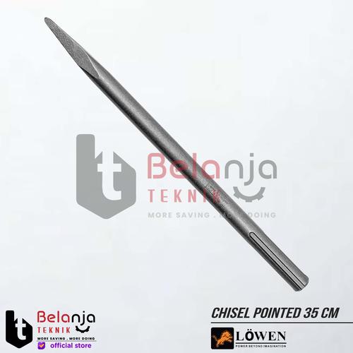 [EZM.3505914] Lowen Mata Chisel Bor Bobok Beton Pahat Lancip SDS Max Pointed 35 CM