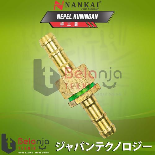 [EZM.3505971] Nankai Nepel Kuningan + Seal Nepel Sambungan Selang Kompressor Sanchin