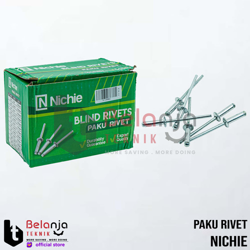 [EZM.3505996] Nichie Blind Rivets 440 Paku Rivet Ukuran 3.2 X 11 MM Rivetti 1000 Pcs
