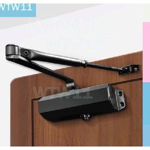 [EZM.3700010] Door Closer Penutup Pintu Besi Kayu Otomatis Menahan 180 Derajat Interkey Penahan Non Hold Open Heavy Duty Commercial or Residential Automatic Hydraulic Series Sprayed Aluminum Finish Adjustable Size 1-6 for entrances, Storefronts