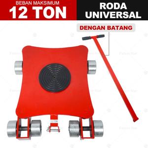 [EZM.3700075] Roda Pemindah Barang 6 -12 Ton Machinery Roller Mover Carrier Tank Trolley Hand Handling Cargo Trolley Heavy Duty Machine Dolly Skid Skate Rotation Industrial Moving Equipment