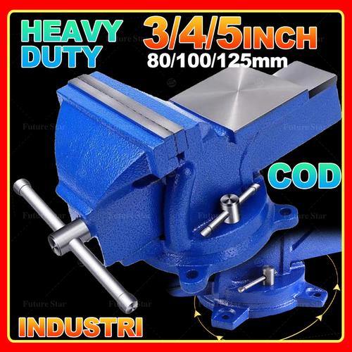 [EZM.3700084] Catok Clamp 5'' inch / Catok Paron 3/4/5 inch Ragum Klem / Catok Meja / Bench Vise Bangku / Ragum Tanggem Alat Jepit Serbaguna - Ragum Besi  360 Derajat Rotation - Penahan Penjepit Pemutar - Tugas Berat 3''/4''/5''
