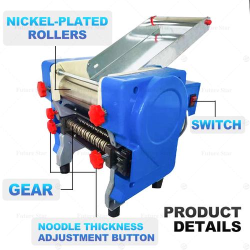 [EZM.3700099] Mesin Gilingan Mie Listrik / Mesin Penggiling / MESIN Cetal Mie / Elektrik Otomatis Noodle Pasta Maker Machine Cocok Untuk Keluarga/Restoran Kecil/ToKo Mie Pencetak Mie Panjang Roll 20cm Bukan 16cm/18cm 180 Pengepres Mie Cepat