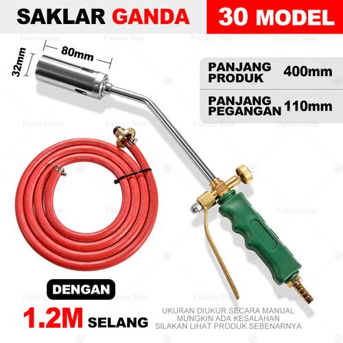 [EZM.3700130] Alat Bakar Heating Torch Gas Dengan 1.2m Selang LPG Multipro Blander Blow Gas Flamethrower Welding Torch With Valve Soldering Torch Hose For Propane Cylinder, Propane Torch