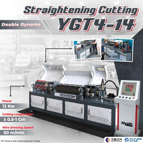 [EZM.3700140] Mesin Pelurus Pemotong Besi Baja Bulat Kawat Iron Steel Bar Straightening Cutting Straightener 14mm YGT4-14-2P 7.5W