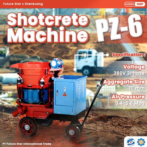 [EZM.3700159] Mesin Penyemprot Semen Type Kering Semprot Plester Listrik Beton Spraying Cement Shotcrete HSP-7 550W PZ-6 Mesin Vibrator Datar