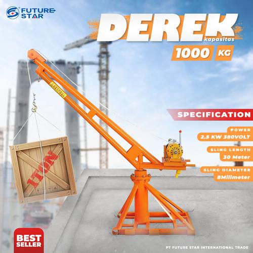 [EZM.3700161] Derek Listrik Pengangkat Mini Truck Engine Shop Crane 1 Ton 0.5 Ton Alat Dongkrak Angkat Mesin Mobil 500kg 1000kg Motor 12V/24V