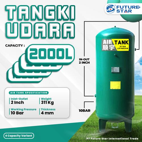 [EZM.3700163] Tangki Angin Tabung kompresor Udara 2000 Liter 1000 Liter Air Tank Compressor Receiver