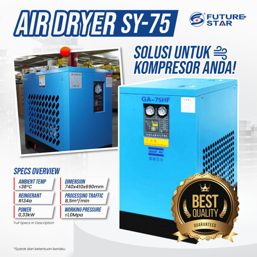 [EZM.3700168] Mesin Kompresor Pengering Angin Air Dryer Compressor Udara 75HP 75A 55KW