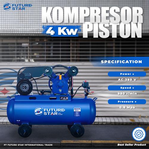 [EZM.3700176] Kompresor Piston Angin Udara 5HP 4KW Air Compressor Oiless Silent Portable Basic Mini Listrik Tanpa Oli
