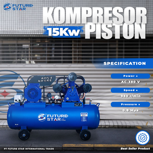 [EZM.3700179] Kompresor Piston Angin Udara 15HP 11KW Air Compressor Oiless Silent Portable Basic Mini Listrik Tanpa Oli