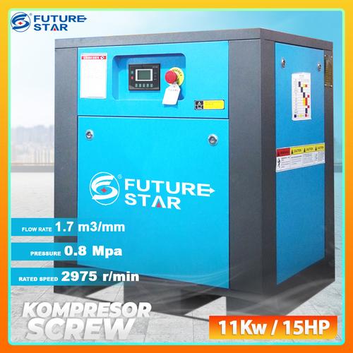 [EZM.3700187] Kompresor Pengering Angin Udara Air Compressor Screw 11KW 15HP 8 Bar/10 Bar