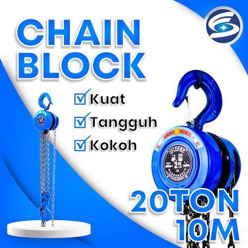 [EZM.3700285] Chain Block 20 Ton 10 Meter Takel Katrol Kerekan 20 Ton 10Meter FEI GE