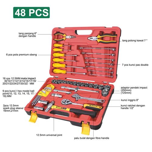 [EZM.3700352] Toolkit Perkakas Pertukangan Rumah Household Auto Repair Box Tool Set
