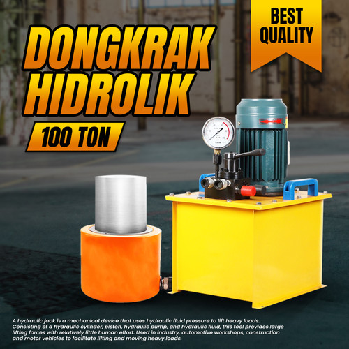 [EZM.3700462] DONGKRAK HIDROLIK SILINDER ELEKTRIK 100 TON / HYDRAULIC PUMP ELECTRIC