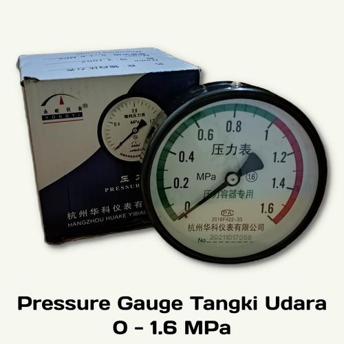 [EZM.3701219] Pressure Gauge Pengukur Tekanan Angin Tangki Udara 0 - 1.6 MPa