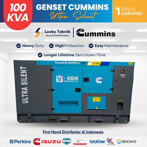 [EZR.1300011] Genset 100 KVA Cummins Ultra Silent - Genset Cummins Diesel Solar