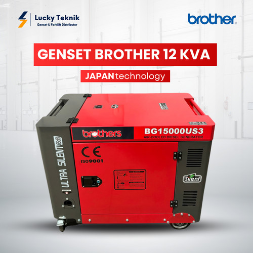 [EZR.1300018] Genset Portabel 12 KVA Brother Silent - Genset Brother Diesel Solar