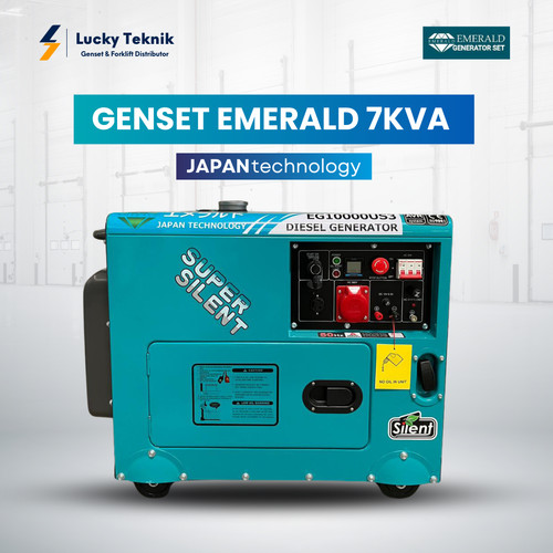 [EZR.1300024] Genset 5000 watt 7KVA Emerald Silent - Genset Brother Diesel Solar - Genset Portable