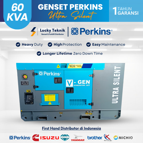 [EZR.1300028] Genset 60 KVA Perkins Ultra Silent - Genset Perkins Diesel Solar