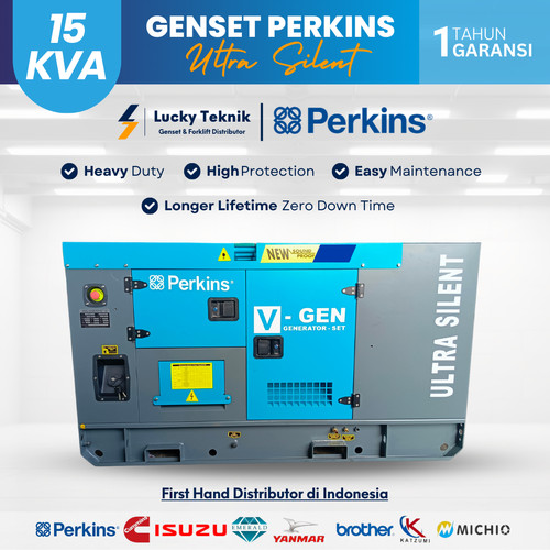 [EZR.1300033] Genset 15 KVA Perkins Ultra Silent - Genset Perkins Diesel Solar