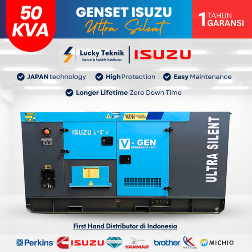 [EZR.1300038] Genset 50 KVA Isuzu Ultra Silent - Diesel Japan Technology - Genset Isuzu Diesel Solar