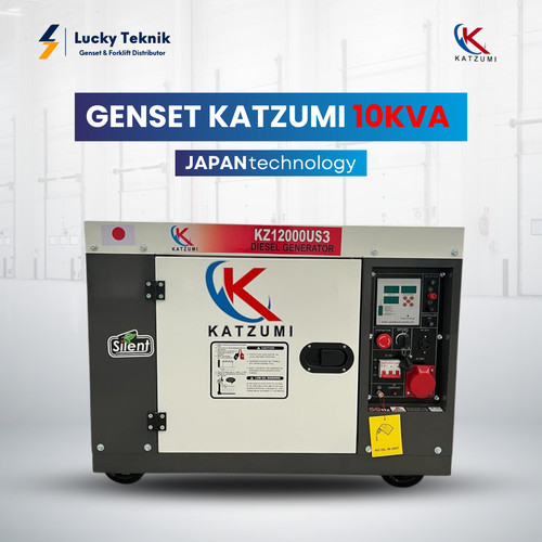 [EZR.1300048] Genset Silent Portabel Katzumi 10KVA 8000 Watt - Tipe KZ12000US