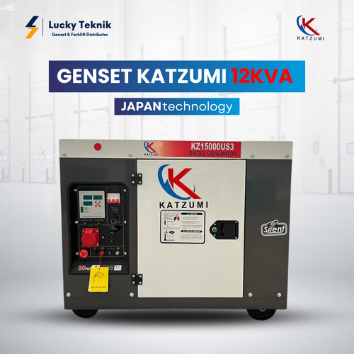 [EZR.1300049] Genset Silent Portabel Katzumi 12KVA 10000 Watt - Tipe KZ15000US
