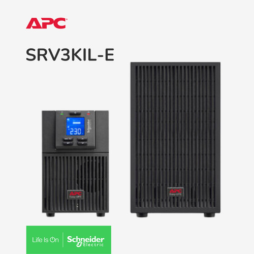 [EZO.0900012] UPS APC SRV3KIL-E 3kVA/2700W, Tower, 230V, 6x IEC C13 + 1x IEC C19 outlets, Intelligent Card Slot, LCD, Extended runtime