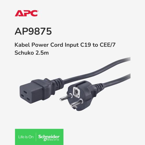 [EZO.0900116] APC AP9875 Kabel Power Cord Input C19 to CEE/7 Schuko 2.5m