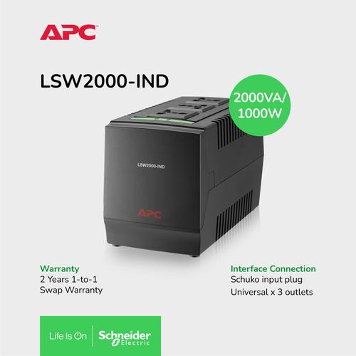 [EZO.0900342] Stabilizer APC 2000VA LSW2000-IND with wooden pallet