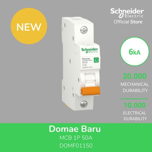 [EZM.4100031] Schneider Electric NEW DOMAE MCB 50A 1P - DOMF01150