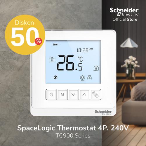 [EZM.4100388] Schneider Electric SpaceLogic Thermostat Ruangan - White - TC903-3A2L