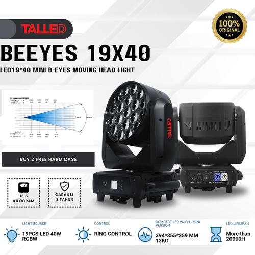 [EZM.4200002] BEYES 1940 LED 19x40 BEE EYES STRIP MOVING HEAD LIGHT TALLED