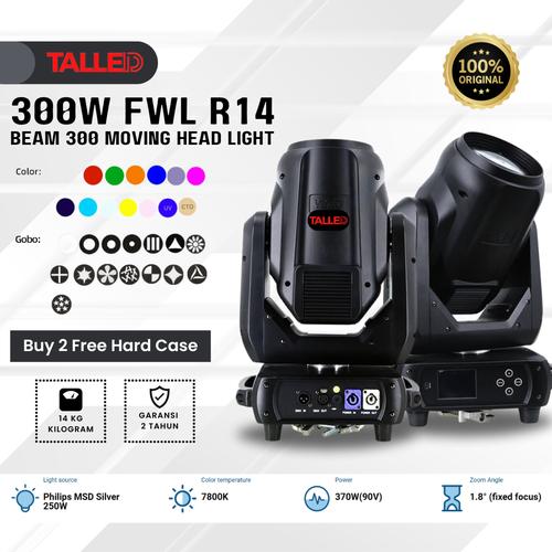 [EZM.4200003] MOVING BEAM 300W HEAD LIGHT FWL 14R TALLED