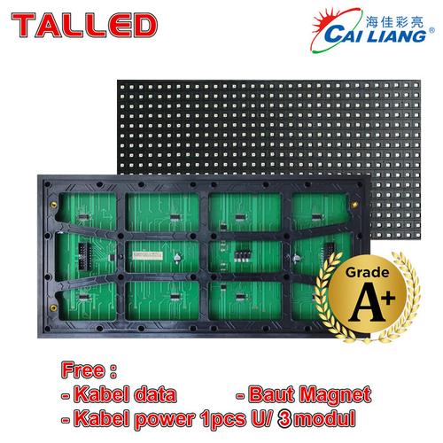 [EZM.4200246] MODUL CAILIANG LED P10 RUNNING TEXT SMD HIJAU GREEN OUTDOOR TALLED