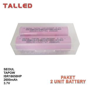 [EZM.4200259] BATTERY 18650 SEOUL TAPOW MAX 2600 MAh 3.7V PAKET 2PCS FREE BOX