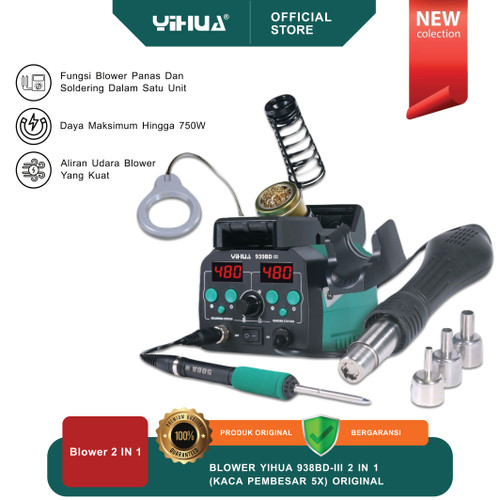 [EZM.4400027] BLOWER YIHUA 938BD-III 2 IN 1 (KACA PEMBESAR 5X) ORIGINAL
