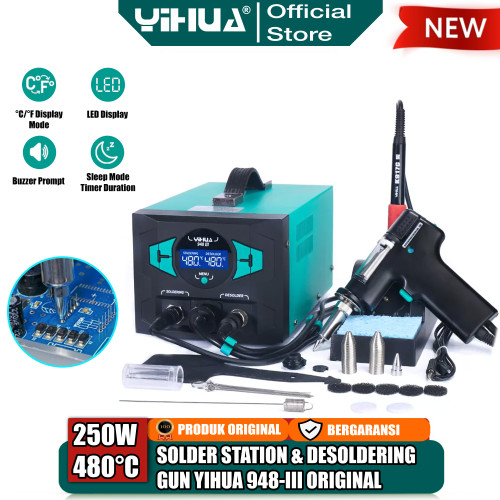 [EZM.4400070] Yihua 948-III Desoldering Gun Penyedot Timah Solder Station Digital