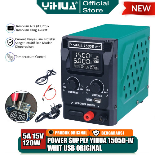 [EZM.4400074] Yihua 1505D-IV Power Supply Digital HP USB Fast Charge 15V 5A Original